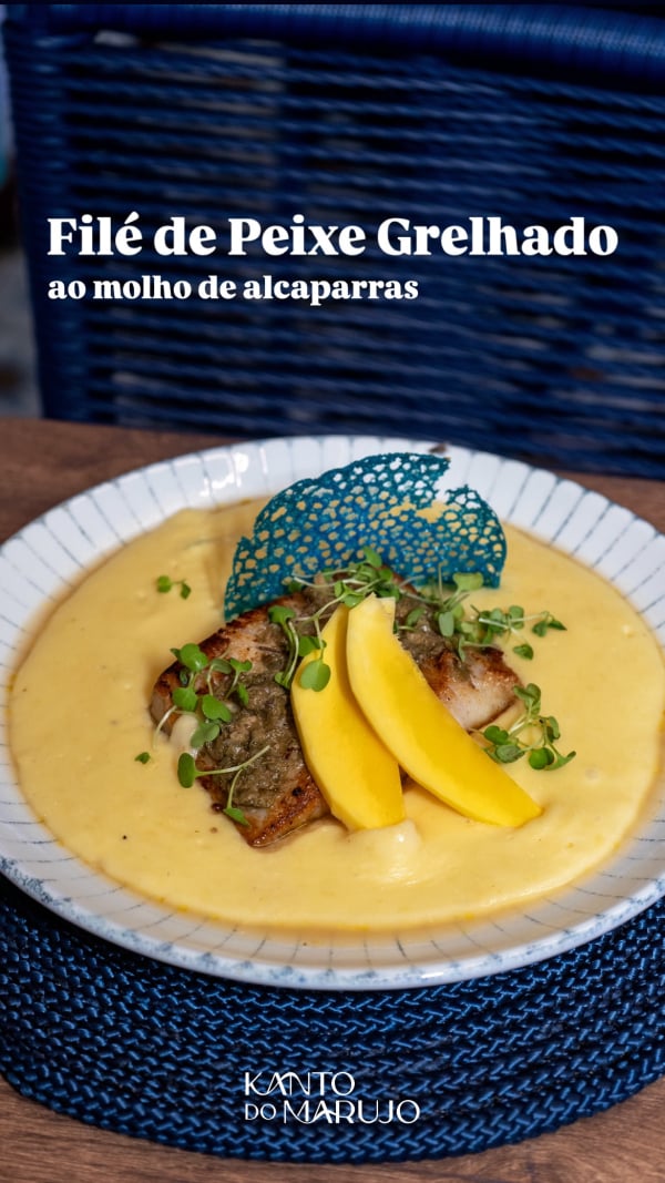 Kanto do Marujo - Filé de peixe grelhado ao alcaparras